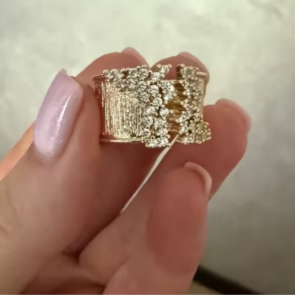 Couture Gold Adjustable Ring - Picture 10 of 11